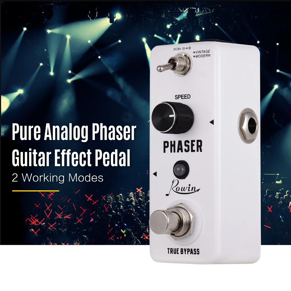 Корпус из алюминиевого сплава чистая аналоговая педаль для гитары Phaser 2 режима