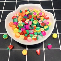 30pcs 10mm fruit face beads polymer clay spacer loose beads for jewelry making diy handmade jewelry crafts03