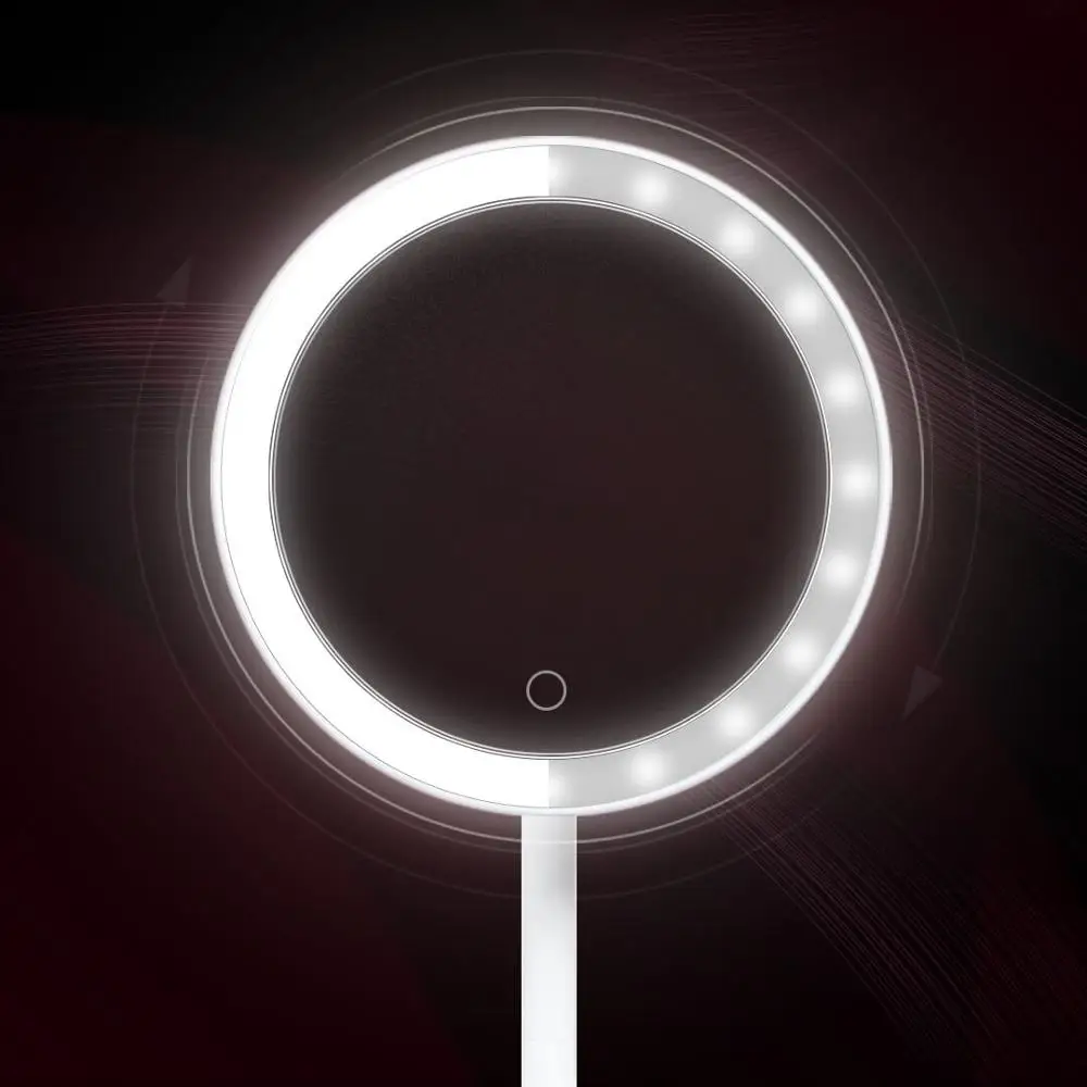 Зеркало для макияжа Xiaomi Youpin DOCO HD одностороннее круглое зеркало дневного света с