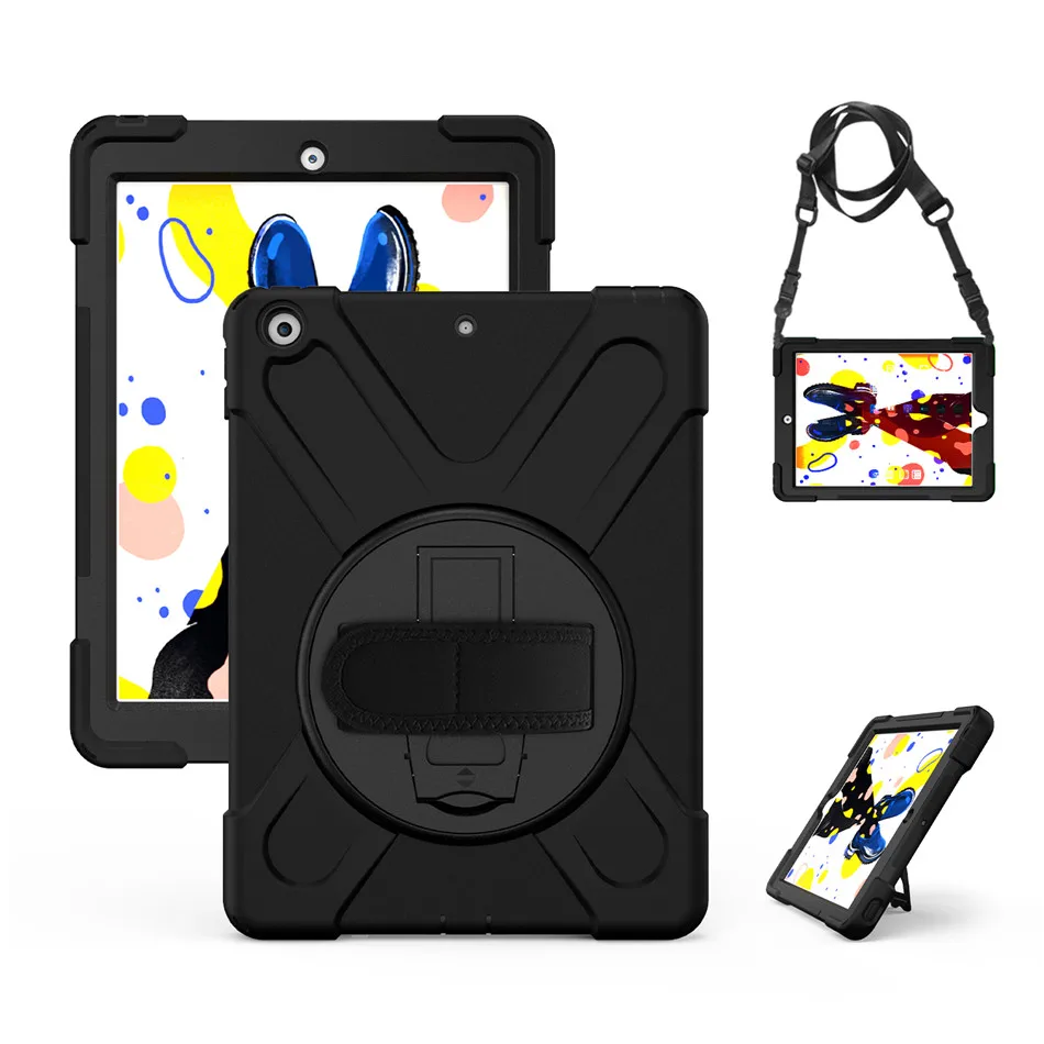 Чехол для 2020 iPad 10 2 противоударный Heavy Duty Прочная крышка 360 вращающийся ручной