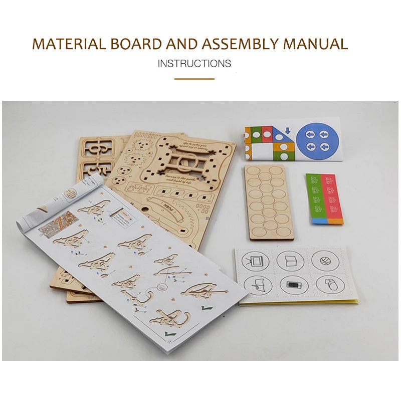 Деревянные персональные кости 3D головоломка DIY механический привод модель набор