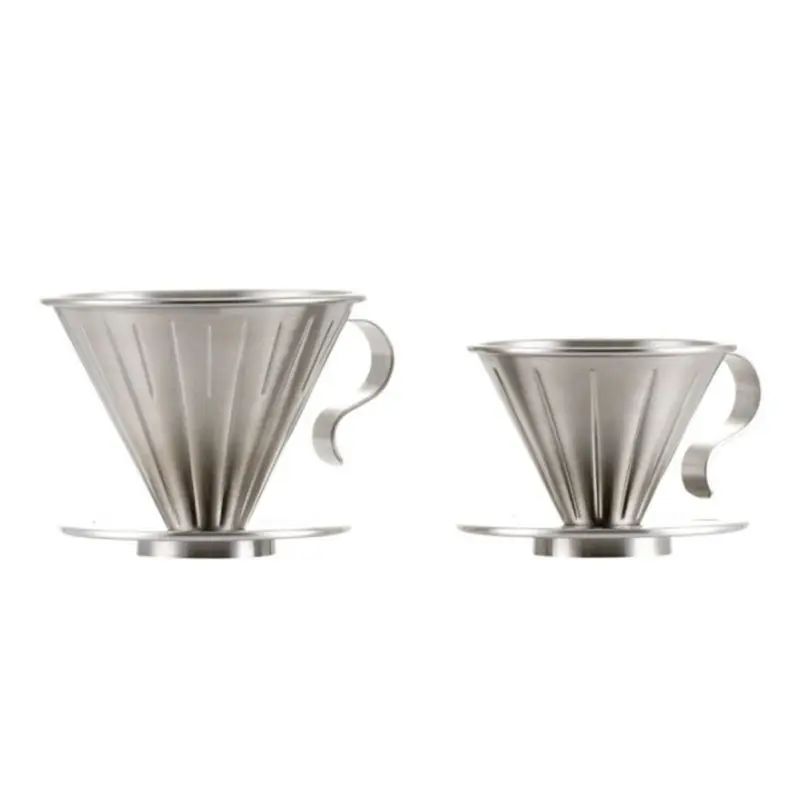 

Embossed Stainless Steel Hand Brew Coffee Filter Cup Hand Pot Drip Filter Coffee Supplies High Quality New Arrival