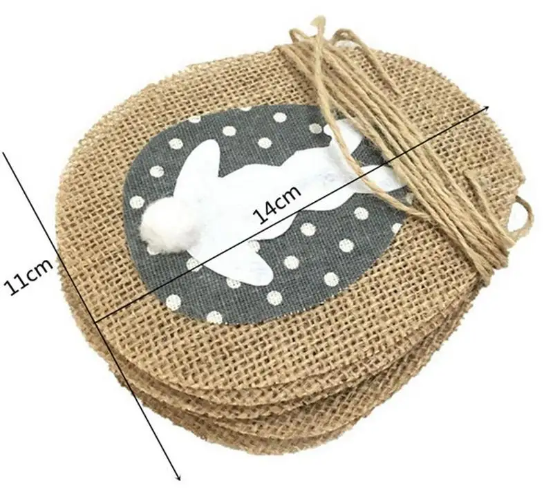 Новый Кролик Linene пасхальные баннеры мешковины и Банни печати бандаж флаги для