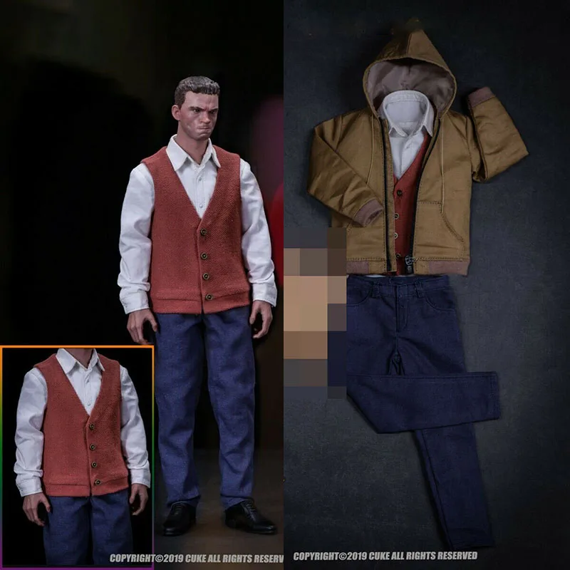 

CUKE TOYS MA-004 1/6 Male Casual Coat Shirt Pants Set Clown Arthur Fleck Clothes Accessories Model Fit 12â€˜â€™ Man Action Figure