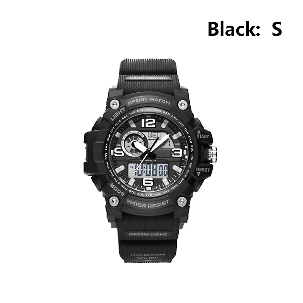black S size Для Xiaomi TwentySeventeen уличные умные часы для мужчин и женщин электронные мужские часы с календарем спортивные уличные цифровые часы - Цвет: black S size