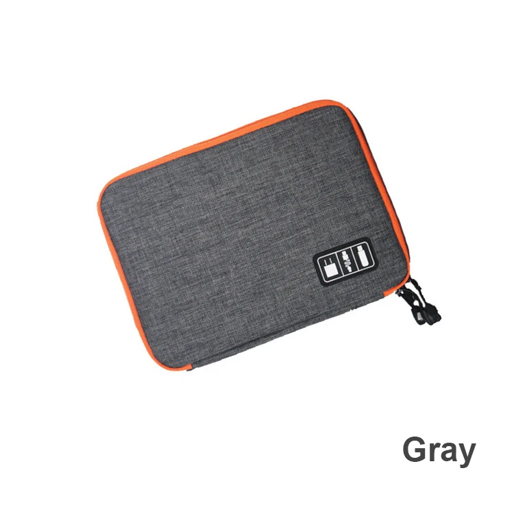 Gray Водонепроницаемый органайзер для iPad, USB кабель для передачи данных, провод для наушников, ручка, внешний аккумулятор, сумка для хранения в дороге, чехол, цифровой гаджет, устройства, содержит - Цвет: Gray