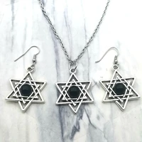 fashion punk antique israel magen david jewelry jewish star of david pendant womens mens collar gift necklace