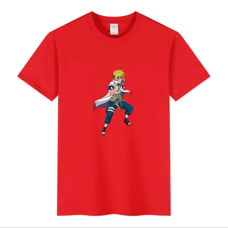 

Japanese fashion anime Ninja/Sasuke/Uzumaki print children's T-shirt kids summer figure O-neck handsome boy/cute girl tops