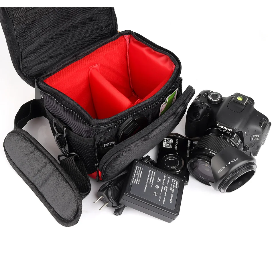 waterproof camera bag photo shoulder case for sony bag canon camera nikon panasonic fujifilm instax olympus foto bag backpack free global shipping