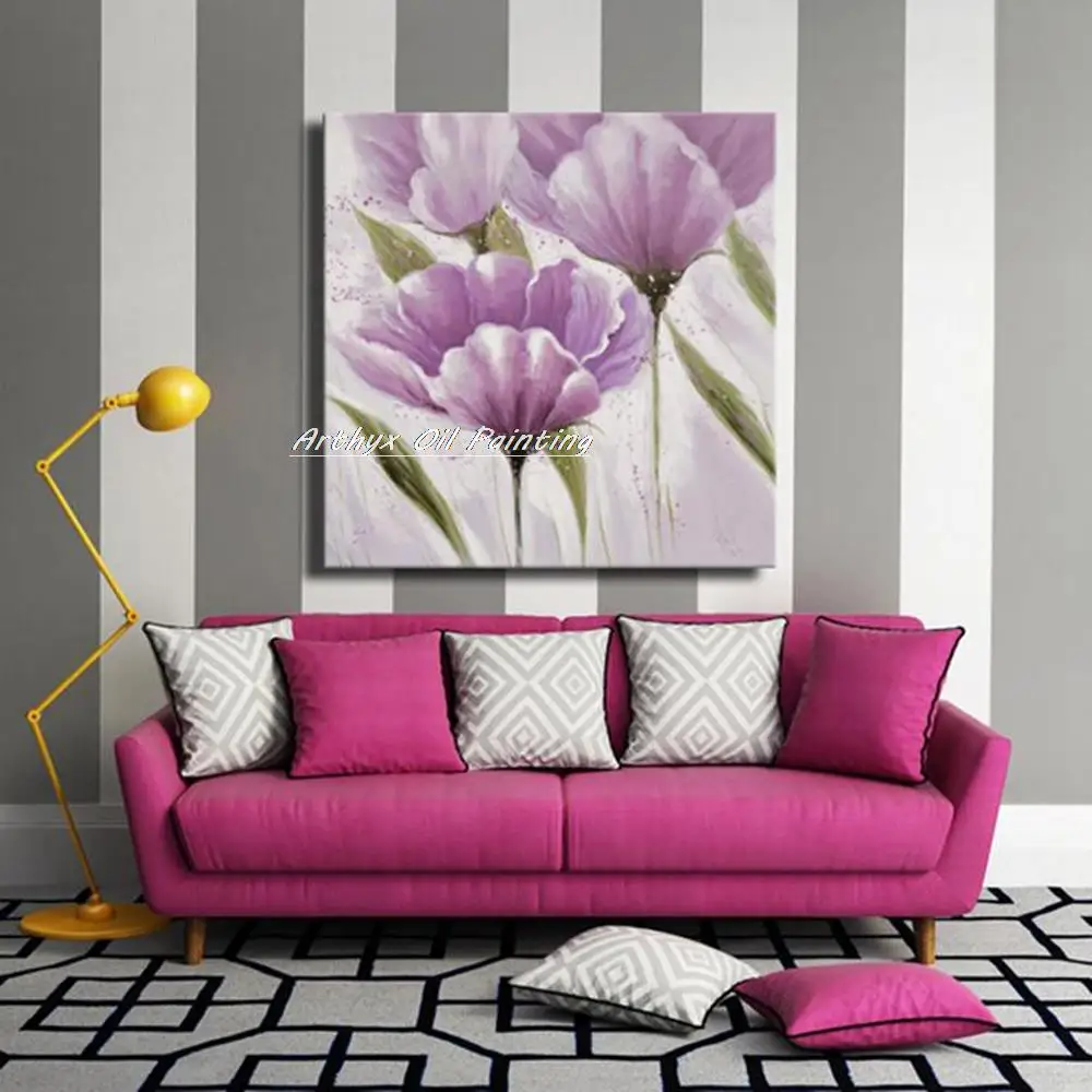 Артикс поп-арт ручная роспись красный цветок картина маслом на холсте