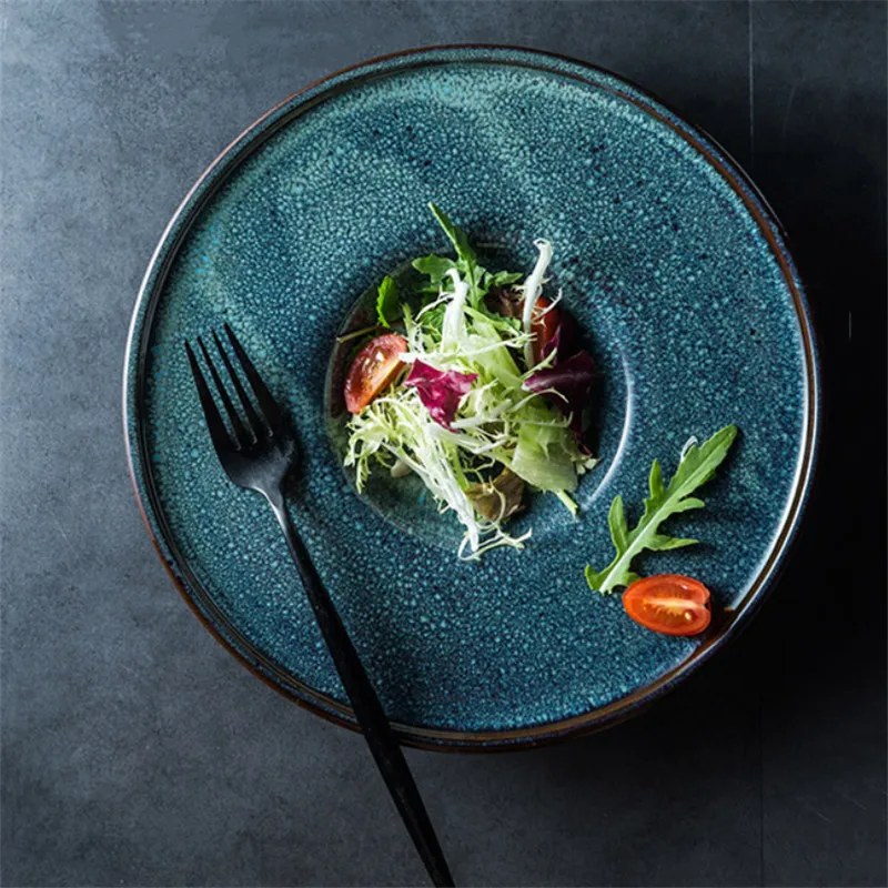 European Creative Personality Ceramic Western Pasta Dish Soup Straw Hat Dessert Plate Kitchen Dinnerware Home Deep | Дом и сад