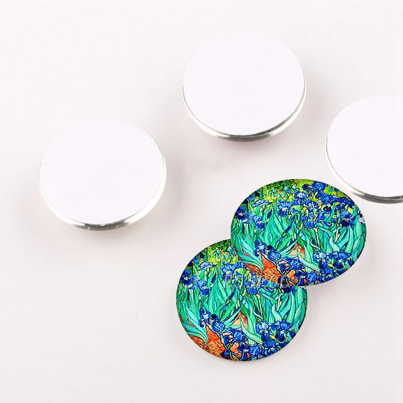 5 шт./лот Ван Гог Картина маслом круглая 25 мм стеклянный кабошон ювелирные изделия