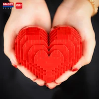 balody 3 styles lovers love red rose mini building blocks micro particles valentines day gifts confession educational toys gift
