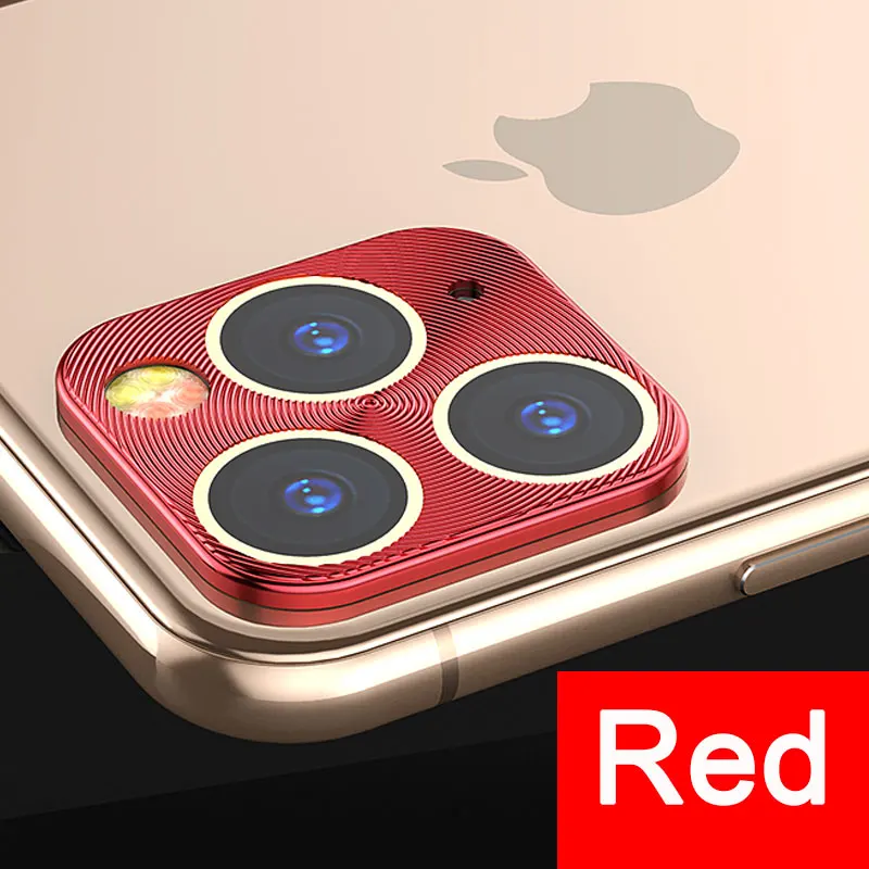 Red Iphone 11 Pro Max защитный чехол для экрана для iphone 11 Pro защита для камеры металлическое заднее кольцо для объектива для iphone 11 чехол для объектива камеры - Цвет: Red