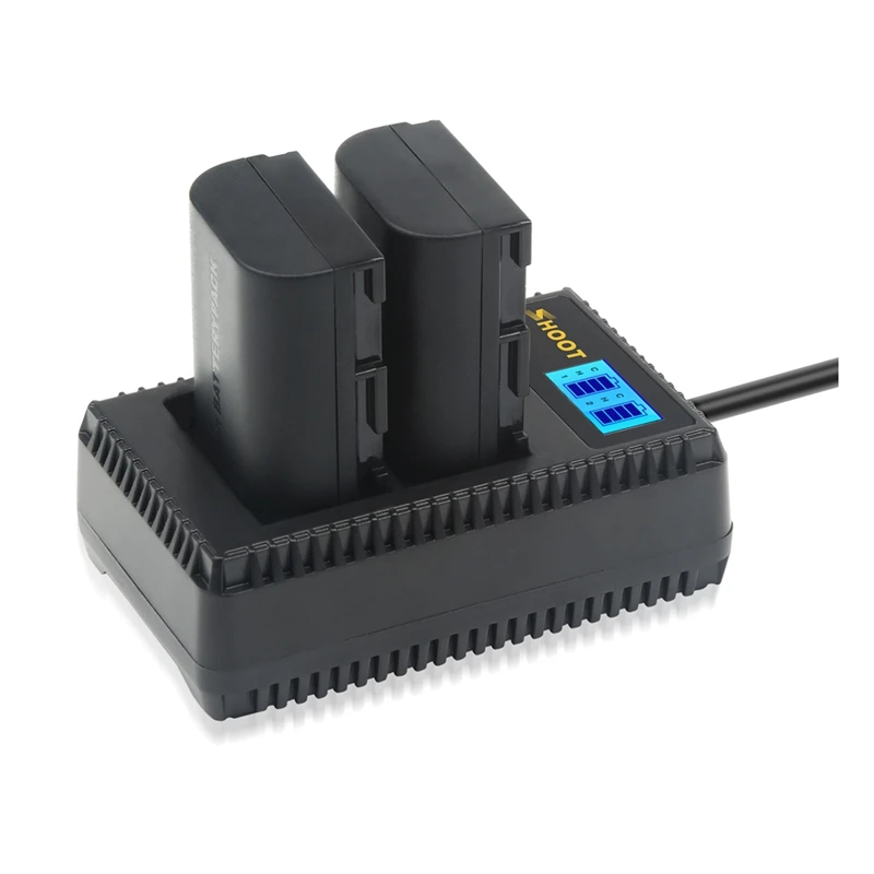 Снимать 2 шт. LP E6 Батарея с светодиодный Dual USB Зарядное устройство для цифровой