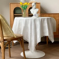 white lace cotton table cloth luxury lace tablecloth for wedding decoration hotel coffee shop background home table cover mat