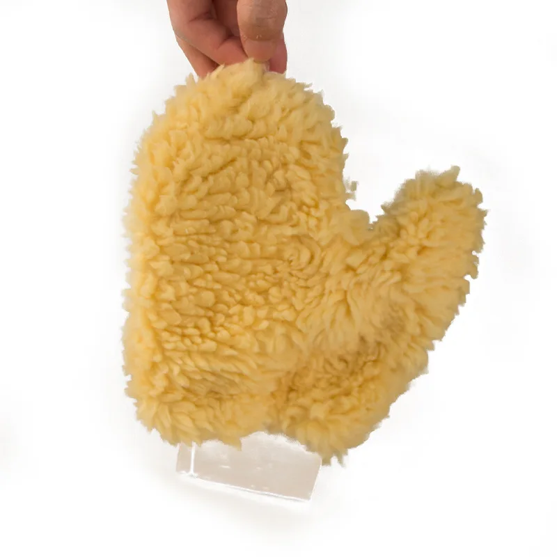 Горячая Распродажа новая плюшевая перчатка для мытья машины 24x21 см из овечьей