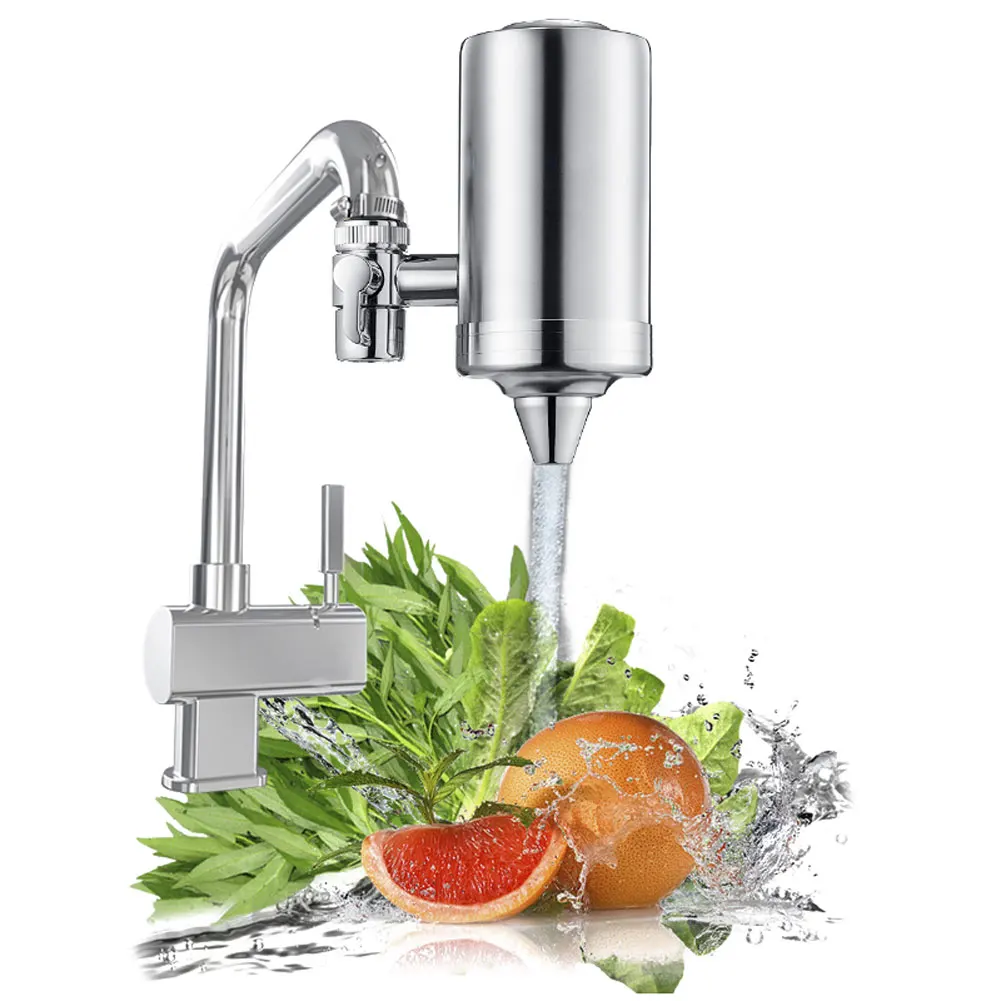 

Household Stainless Steel Faucet Water Purifier with Filter Element, Retain Mineral Filter Easy Install Filter