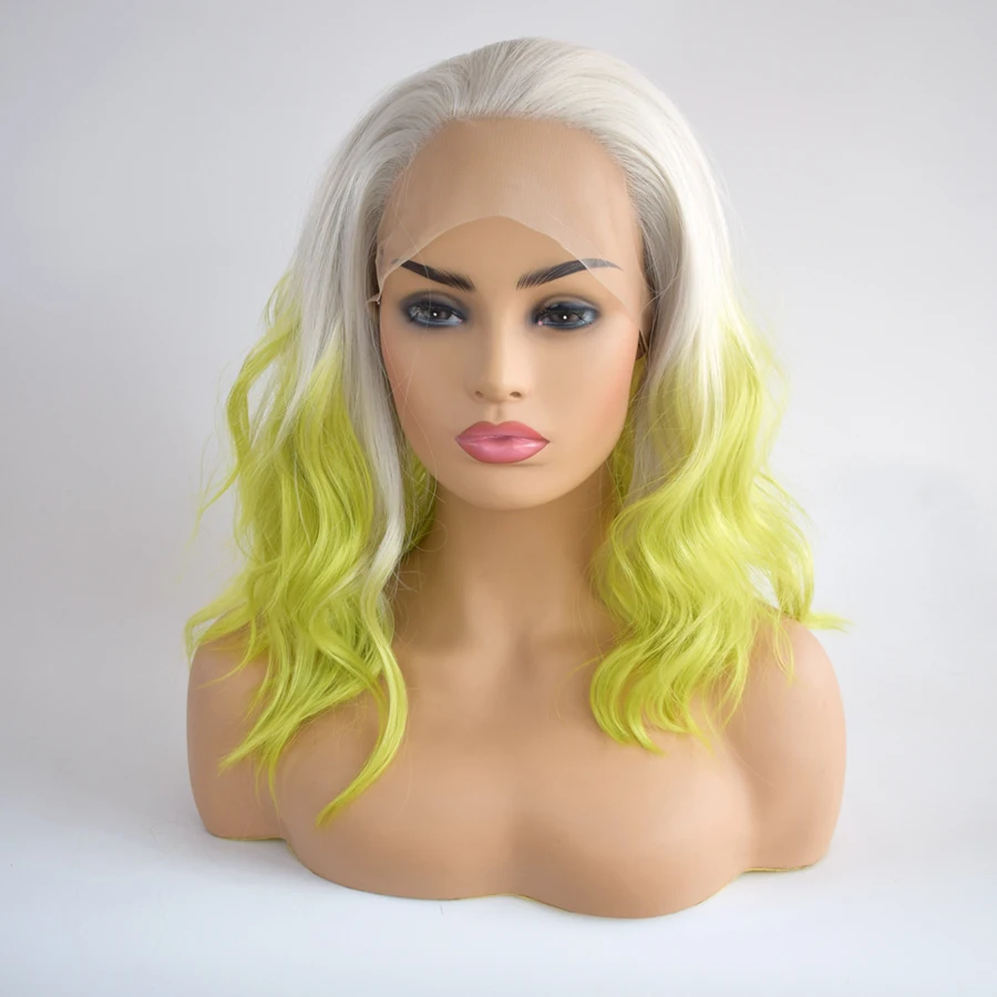 Парики из натуральных волос Yomagic Ombre парики синтетических с глубоким волнистым