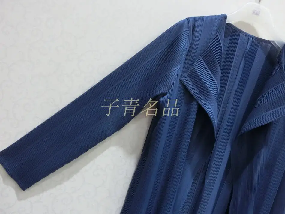 

HOT SELLING Miyake fold trench coat color fashion open stitch windbreaker IN STOCK