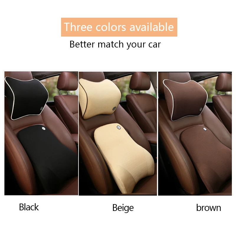 Универсальная автомобильная подушка для подголовника с эффектом памяти