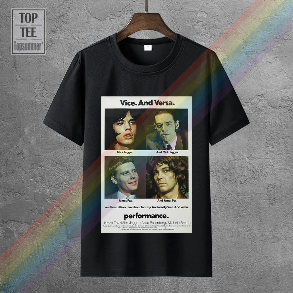 

Performance Movie Poster T-Shirts Funny Horror Tshirt Skull Print Sweetshirts Elegant Tee Shirt Retro Gothic T-Shirt