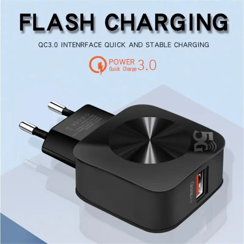 Портативный небольшой ПК огнестойкий AC100 240V EU US QC3.0 Быстрая зарядка 1 USB настенное