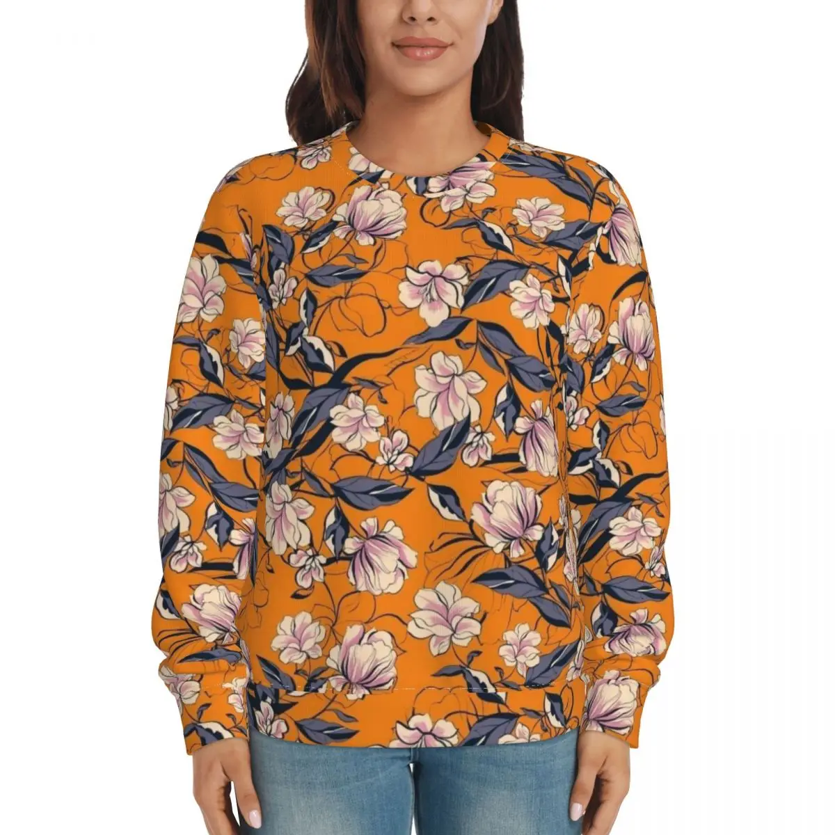 

Women Autumn Fall Cartoon Print Pullover Sweatshirt Urban Casual Long-sleeved Winter Clothes Ladies Hoodie Girl Tops