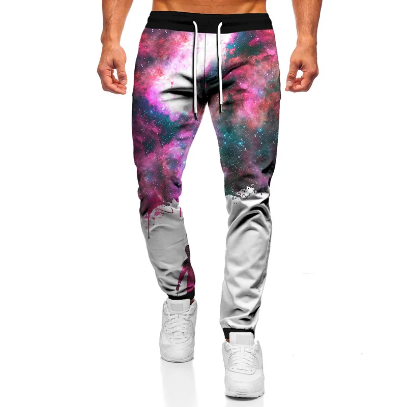 

Unisex Casual Underwear Sweatpants Hip Hop Jogging Pants Trousers S-4xl 3D Digital Printing Color Starry Sky Sports Men's Pants