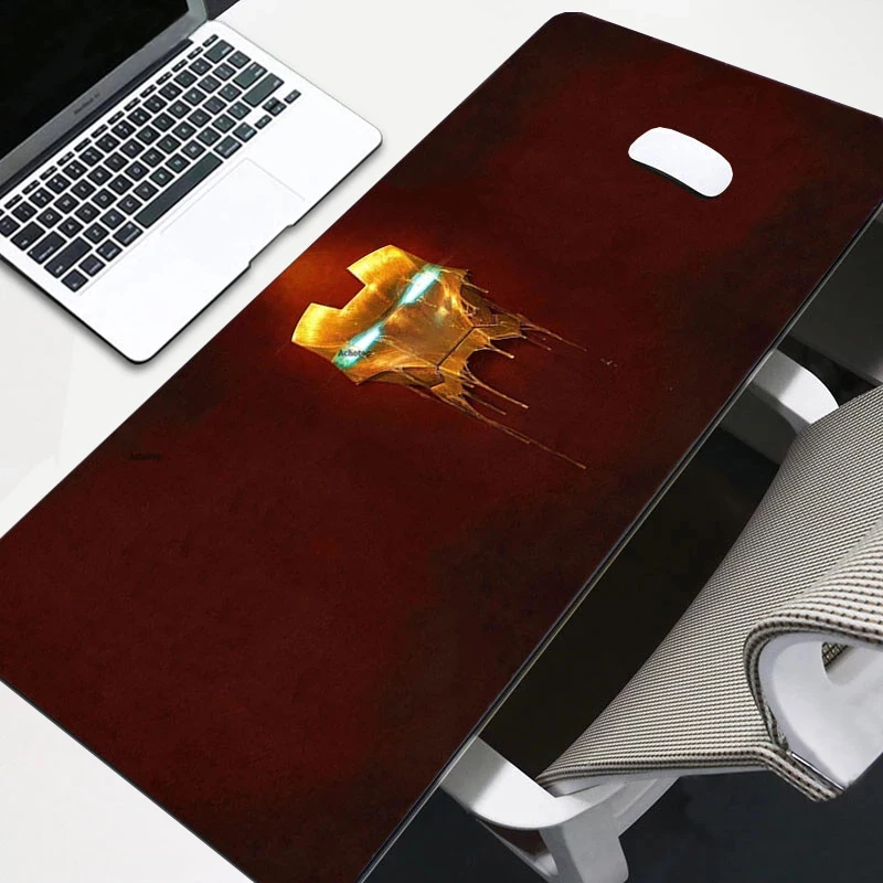 

Iron Man Large Mouse Pad Persian Carpet Laptop Pc Gamer Keyboard Mat XXL Mousepad Edge White Tassel Rubber Table Mat for Pet