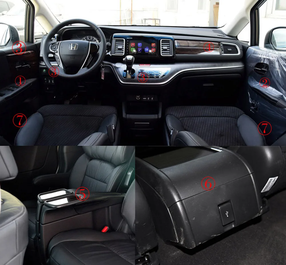 Для Honda Odyssey/Elysion 2015-18 внутренняя панель центрального управления ручка двери