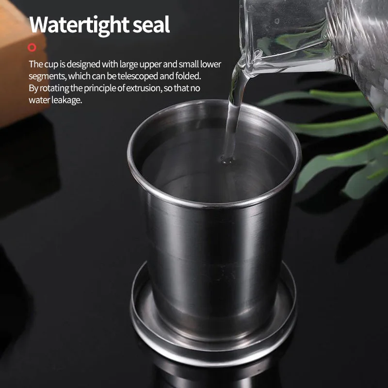Портативная телескопическая чашка из нержавеющей стали портативная практичный