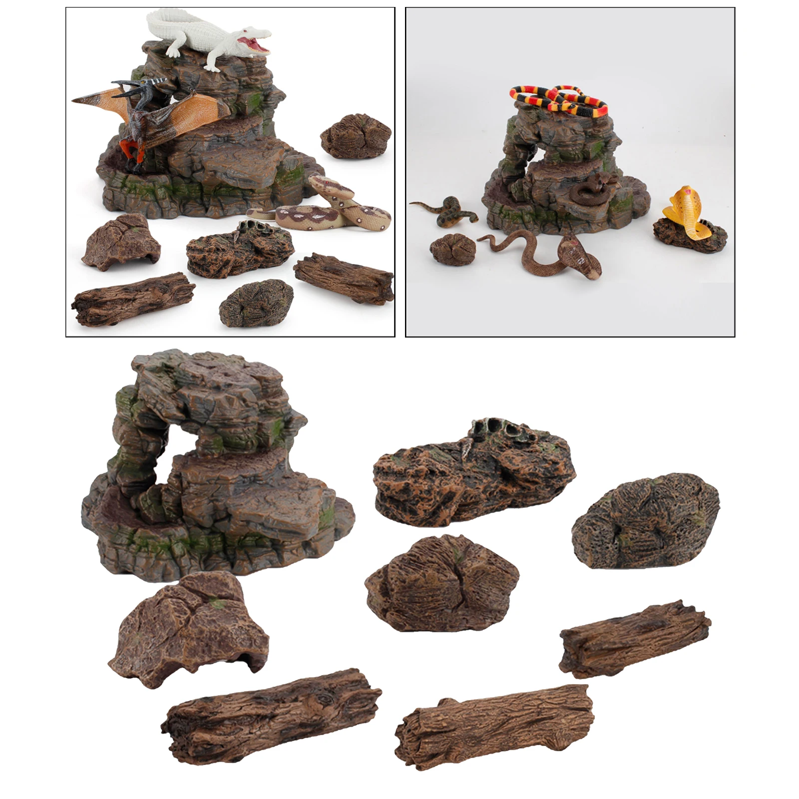 Escena de escritorio, piedra Artificial, Imitación de roca, modelo Diorama, escena, mesa de arena, adorno de acuario