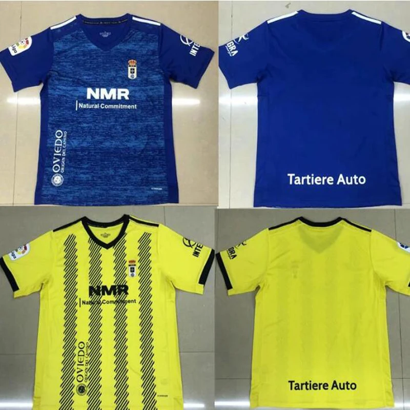 

2020 2021 Real Oviedo IBRA Futbol Camisa Shirts 20 21 R. FOLCH Y. BARCENAS JOHANNESSON MOSSA JAVI MUNOZ Men Running Shirts