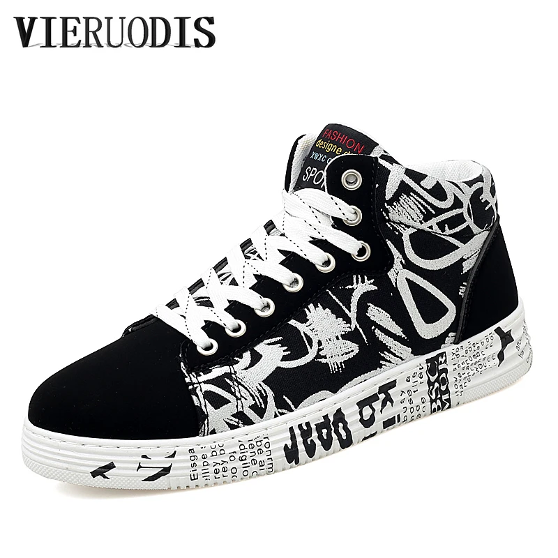 

New children's shoes hip hop men's shoes graffiti student casual shoes sneakers