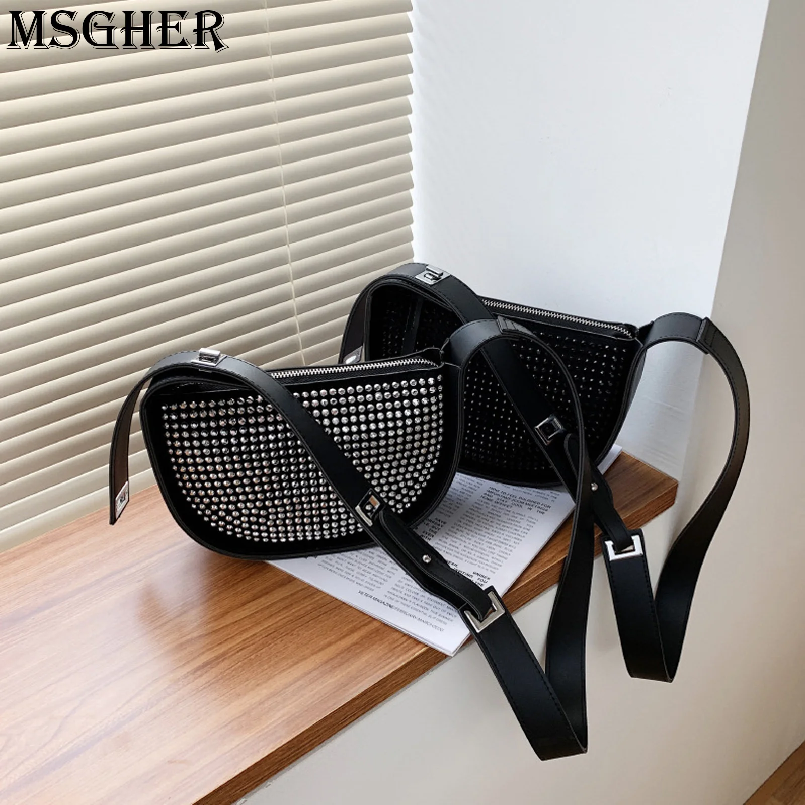 

Сияющий Модный Алмазный провел седельная сумка полукруглая сумка через плечо сумка на одно плечо подмышки сумка банкетный ослепительное; Ж...