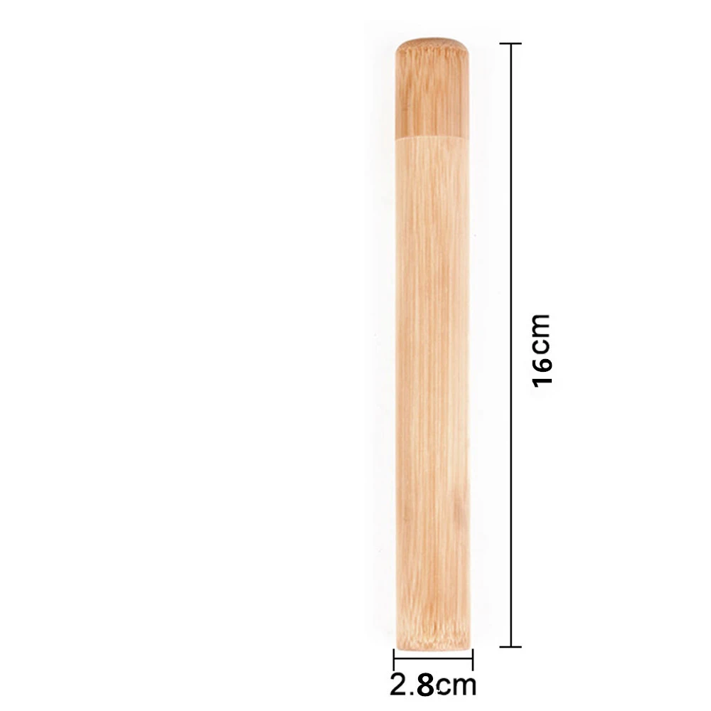 16cm 1pcs Натуральная бамбуковая трубка для зубной щетки, экологичный чехол для путешествий, ручная работа, 21 см, бамбуковая трубка для зубной щетки, портативная дорожная упаковка - Цвет: 16cm 1pcs