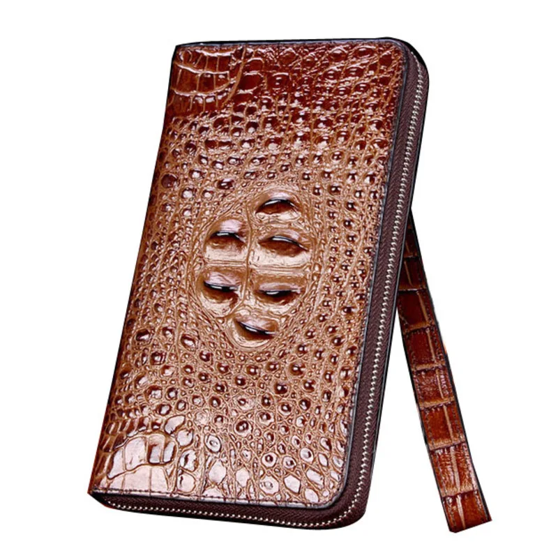 

Crocodile Wallet Male Long Fund Genuine Leather Business Affairs Zipper men New Fashion For free shipping portfel porte homme