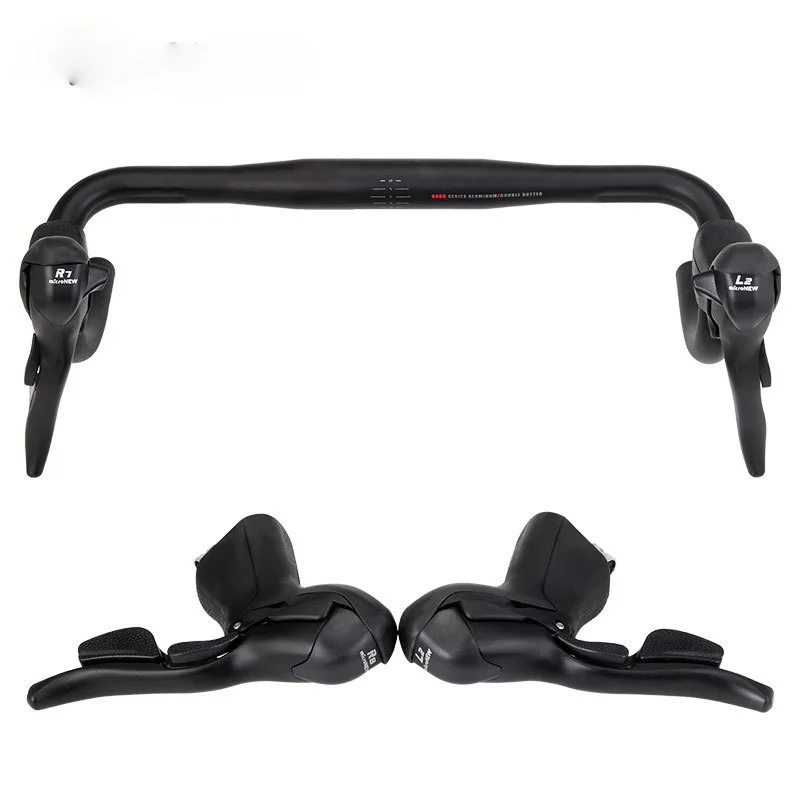 

Micronew Double Triple 2X7/8/9/10/11Speed Shifter Bicycle Dual Control Levers Road Bike Shift Lever Derailleur for Shimano