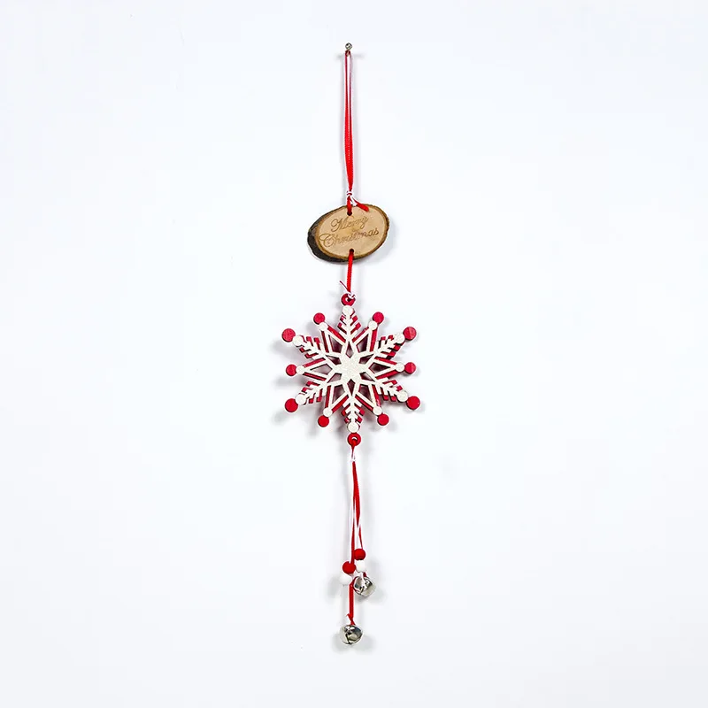 Рождественская елка Декор подвесные деревянные снежинки украшения подвески для