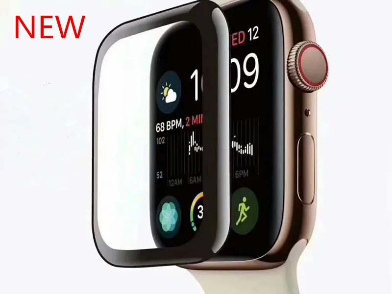 Новая мягкая защитная пленка для iWatch 4 40 мм 44 3D изогнутая Черная Apple Watch 38 42 3 2
