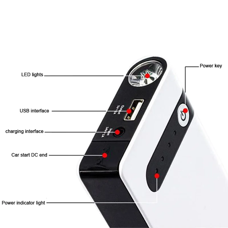 Автомобильное пусковое устройство 12 В портативное автомобильное зарядное