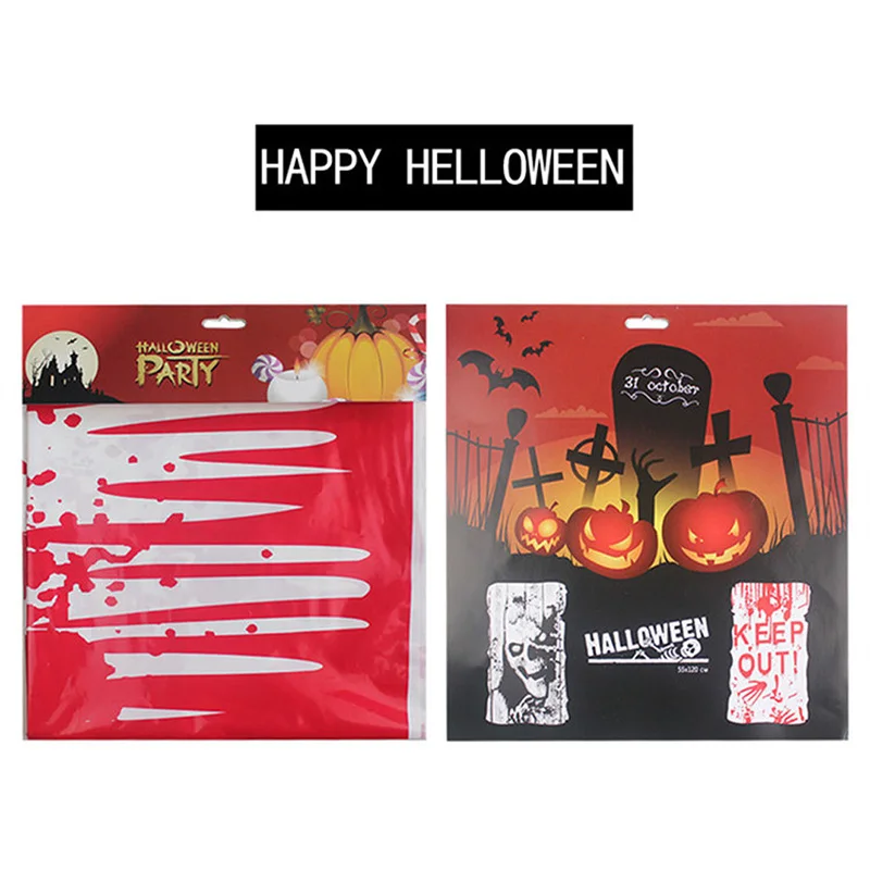 

Halloween Horror Decal Blood Handprint Glass Window Sticker Home Decor Removable Living Room Classroom Decorations Wall Stickers