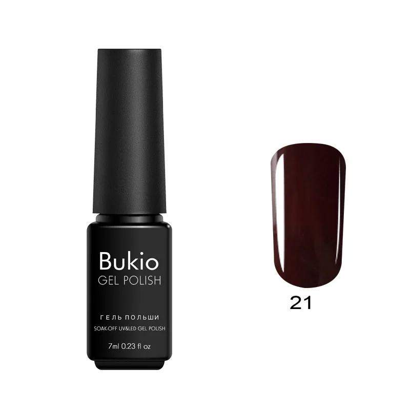 Bukio 29 чистых цветов Гель-лак 7 мл полуперманентные эмали замочить от УФ-гель лак для маникюра и ногтей дизайнерские украшения - Цвет: 21