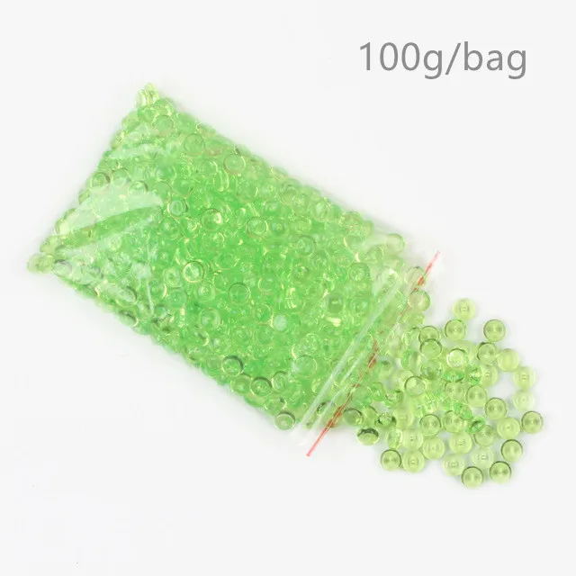 100g Green 100 г/пакет цветной Лизун добавка Рыбная чаша DIY бусины для искусства вечерние ремесло слизи украшения аксессуары поставки ваза делая игрушки - Цвет: 100g Green