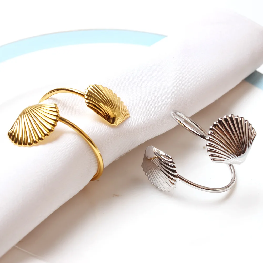 

10pcs/lot Shell napkin ring Marine series napkin ring Mouth cloth ring