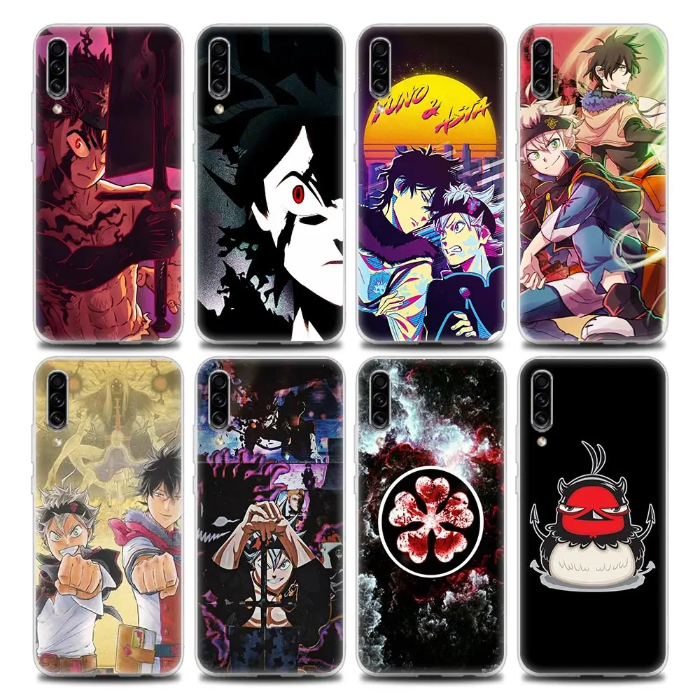

Manga Anime Black Clover Clear Phone Case for Samsung A70 A70s A40 A50 A30 A20e A20s A10 A10S Note 8 9 10 Plus Soft Silicon