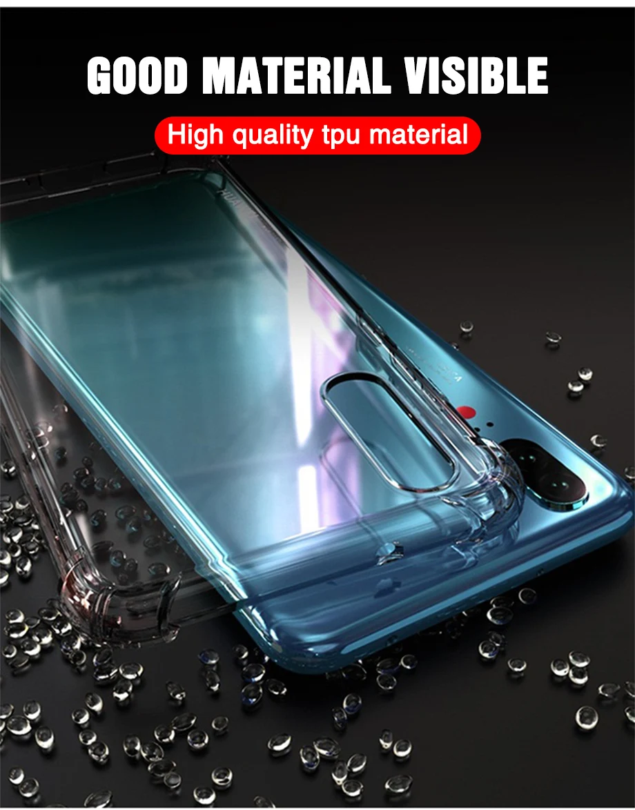 Мягкий ТПУ противоударный чехол для huawei P20 Lite P20 Pro P30 Mate20 Lite Mate30 Pro Чехол на Honor 20 V20 защитная задняя крышка для телефона