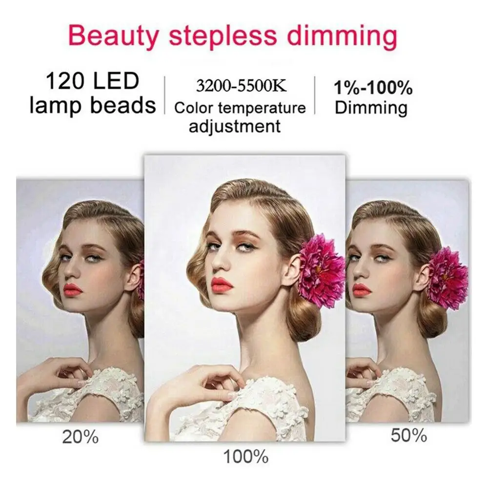 Кольцевой светильник 10 дюймов с подставкой светодиодный для селфи камеры