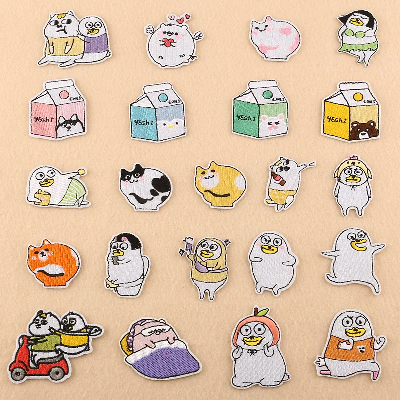 

50pcs/Lot Embroidery Patches Letters Clothing Decoration Accessories Anime Cartoon Character Diy Iron Heat Transfer Applique